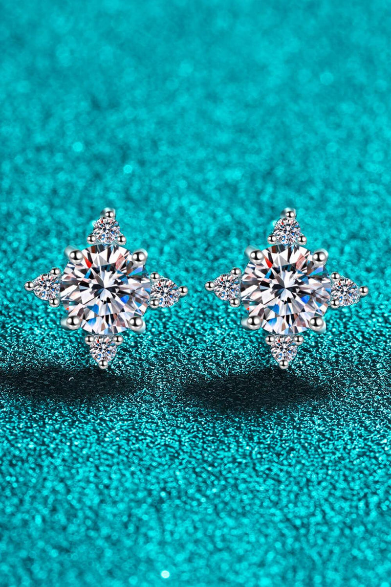 Hazel Blues® | Four Leaf Clover 2 Carat Moissanite Stud Earrings - Hazel Blues®