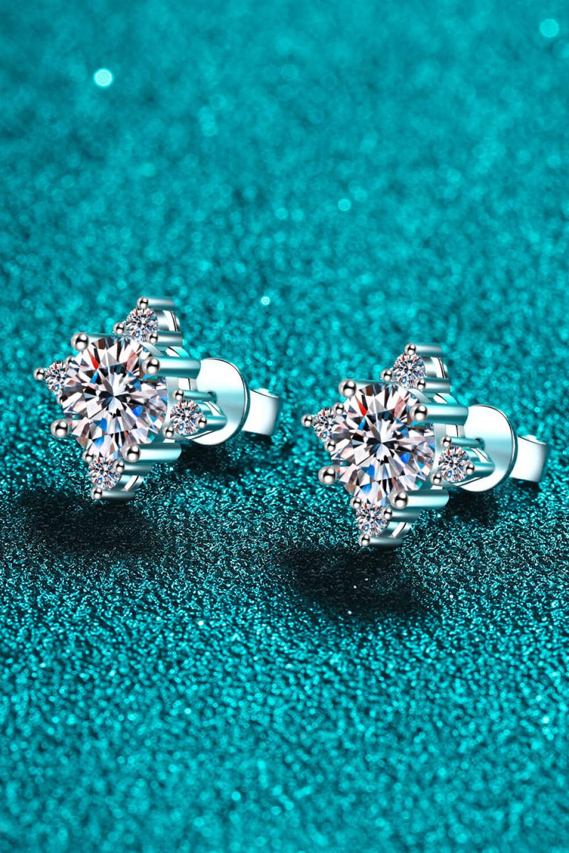 Hazel Blues® | Four Leaf Clover 2 Carat Moissanite Stud Earrings - Hazel Blues®