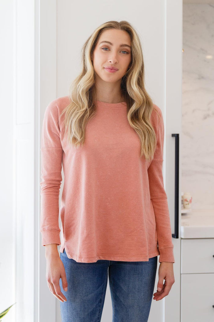 Hazel Blues® | Fun Beginnings Raglan Top In Dusty Mauve - Hazel Blues®