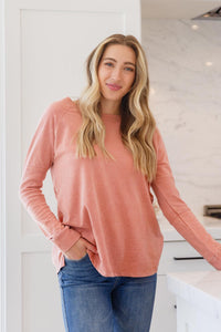 Hazel Blues® | Fun Beginnings Raglan Top In Dusty Mauve - Hazel Blues®