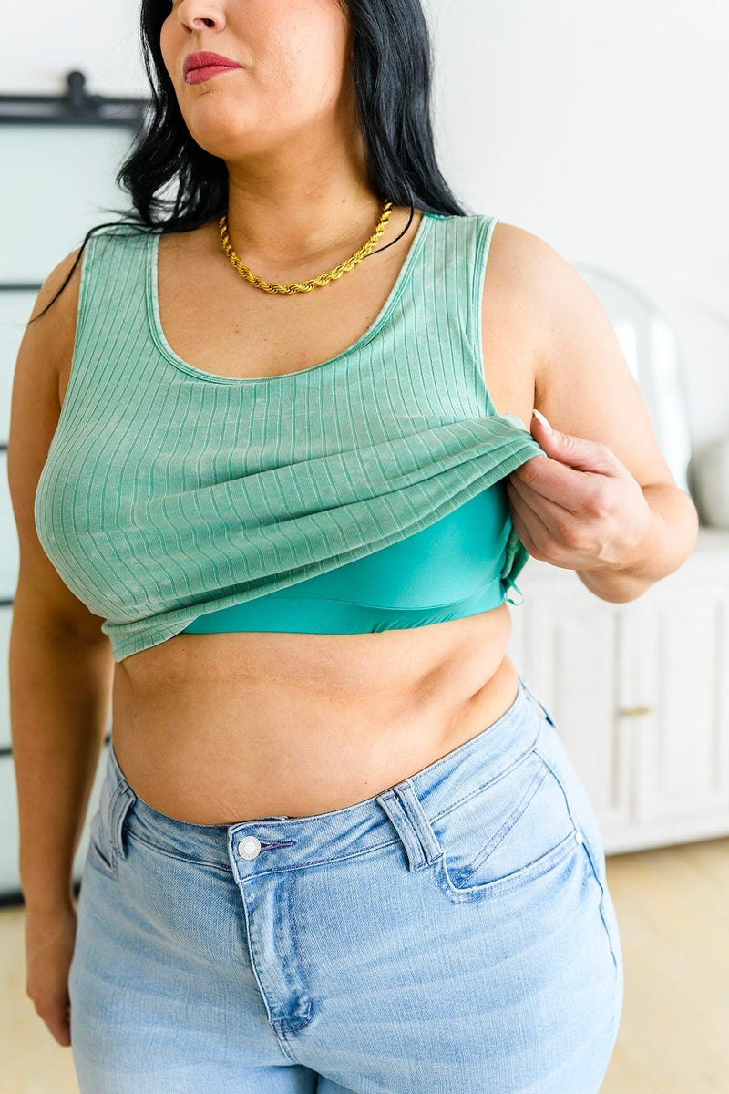 Hazel Blues® | Get On My Level Cropped Cami in Mint - Hazel Blues®