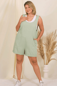 Hazel Blues® | Harlee Linen Romper - Hazel Blues®