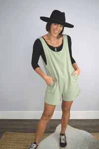 Hazel Blues® | Harlee Linen Romper - Hazel Blues®