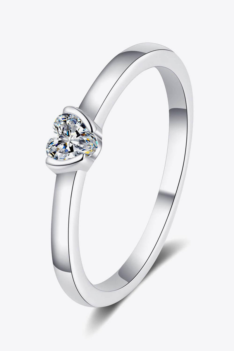 Hazel Blues® | Heart-Shaped Moissanite Solitaire Ring - Hazel Blues®