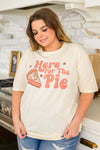 Hazel Blues® | Here For The Pie Graphic T-Shirt In Cream - Hazel Blues®