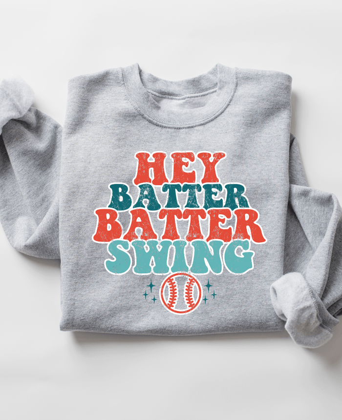 Hazel Blues® | Hey Batter Batter Swing Graphic Sweatshirt - Hazel Blues®