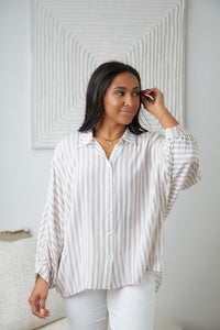 Hazel Blues® | High Standards Striped Button Down - Hazel Blues®