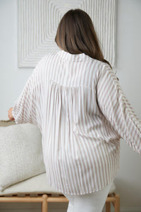 Hazel Blues® | High Standards Striped Button Down - Hazel Blues®