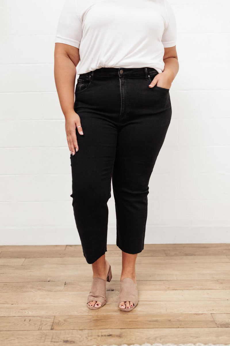 Hazel Blues® | High Waist Mom Fit Jeans In Black - Hazel Blues®