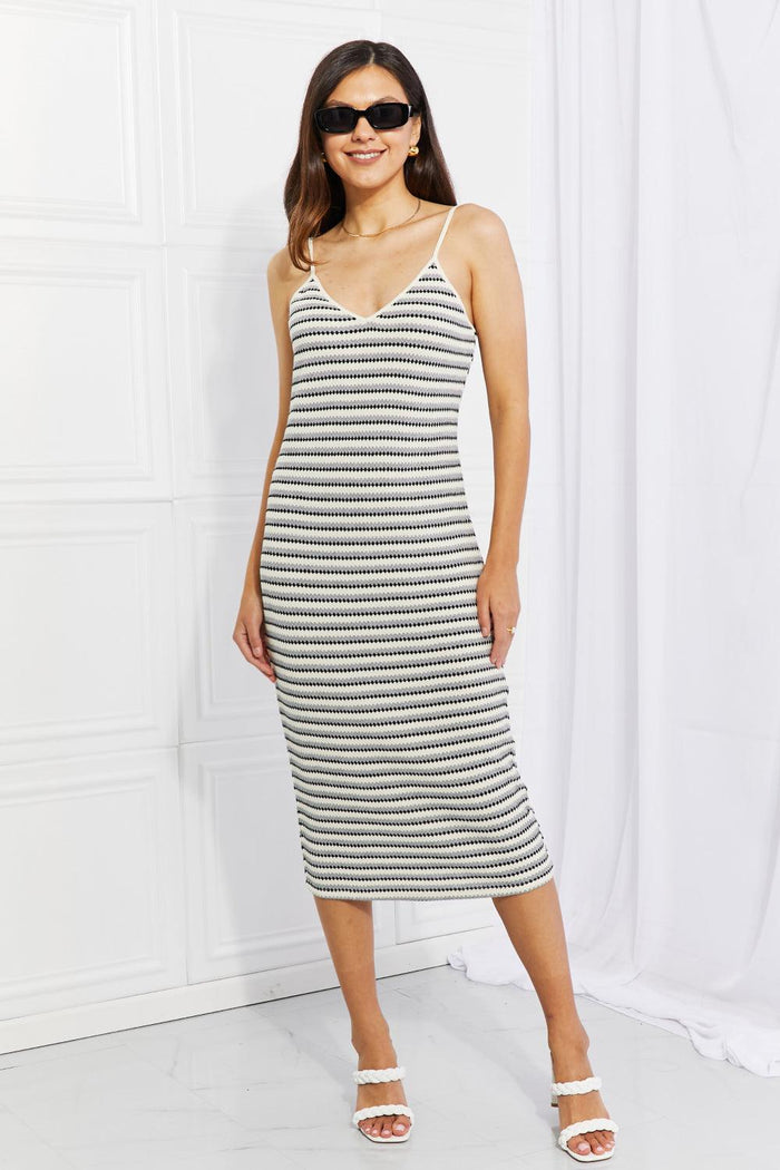 Hazel Blues® | HYFVE One to Remember Striped Sleeveless Midi Dress - Hazel Blues®