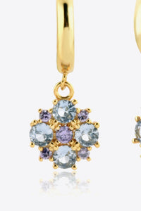 Hazel Blues® | Inlaid Zircon 925 Sterling Silver Drop Earrings - Hazel Blues®