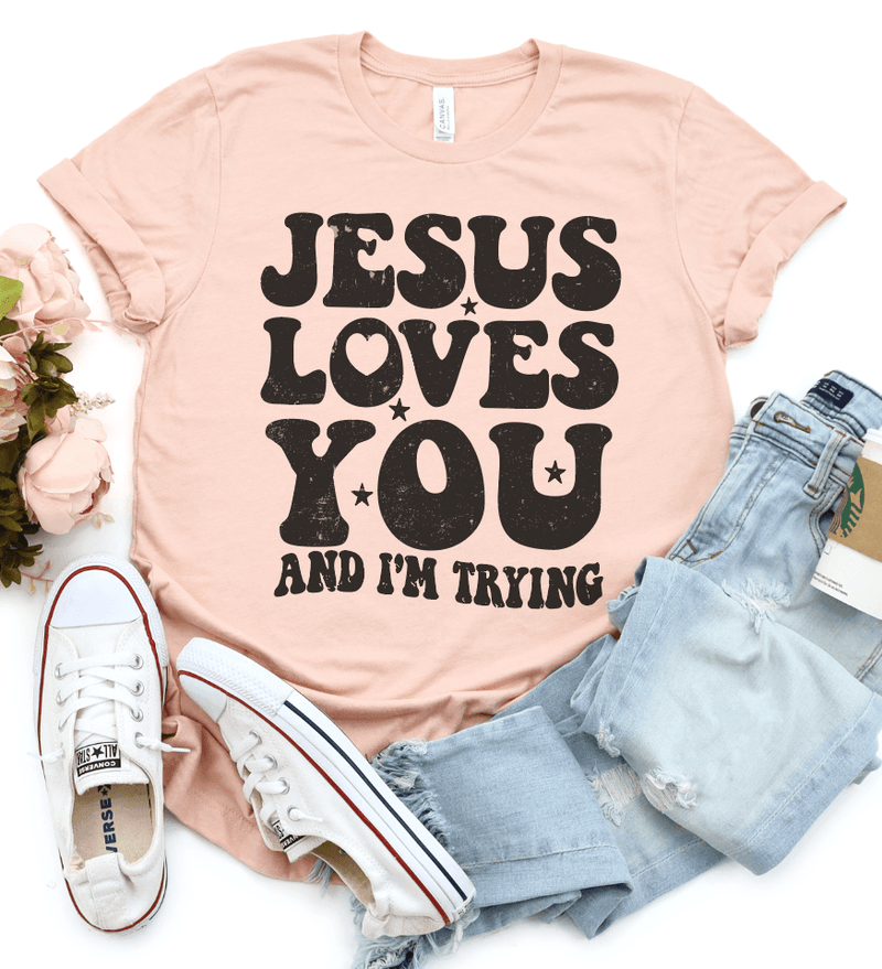 Hazel Blues® | Jesus Loves You Graphic Tee - Hazel Blues®