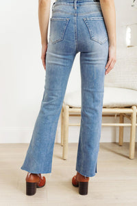 Hazel Blues® | Jody Slim Flare Side Slit Jeans - Hazel Blues®