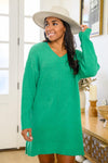 Hazel Blues® | Joyful Season Sweater Tunic In Green - Hazel Blues®