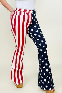 Hazel Blues® | Judy Blue High Waist American Flag Print Flare Jeans - Hazel Blues®