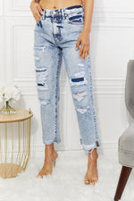 Hazel Blues® | Kancan Kendra High Rise Distressed Straight Jeans - Hazel Blues®