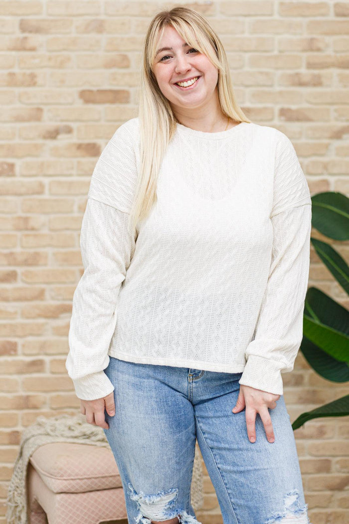 Hazel Blues® | Keep Me Here Knit Sweater in Cream - Hazel Blues®