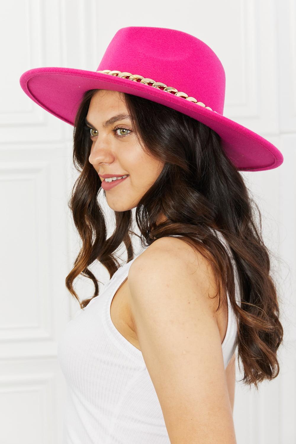 Hazel Blues® | Keep Your Promise Fedora Hat in Pink - Hazel Blues®