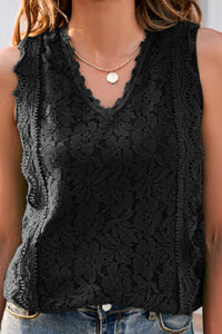 Hazel Blues® | Lace V-Neck Tank - Hazel Blues®