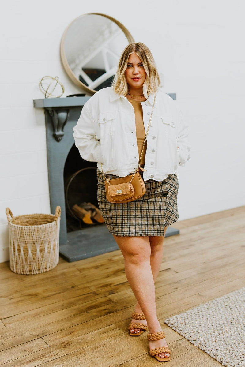 Hazel Blues® | Late To Class Plaid Mini Skort - Hazel Blues®