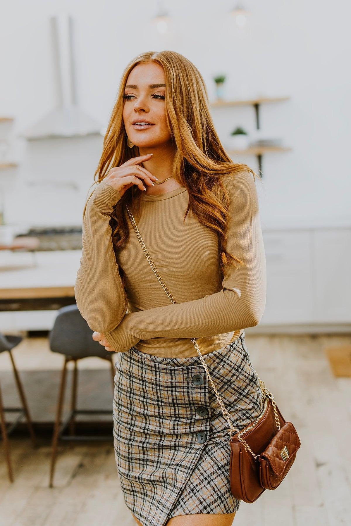 Hazel Blues® | Late To Class Plaid Mini Skort - Hazel Blues®