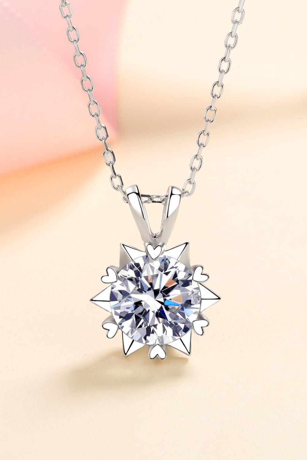 Hazel Blues® | Learning To Love 925 Sterling Silver Moissanite Pendant Necklace - Hazel Blues®