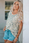 Hazel Blues® | Leopard Contrast Short Sleeve Tee Shirt - Hazel Blues®