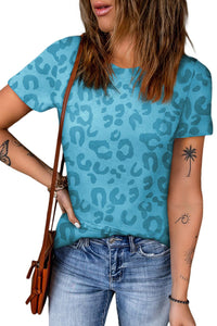 Hazel Blues® | Leopard Round Neck Tee - Hazel Blues®