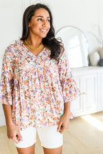 Hazel Blues® | Let's Go Boho Floral Babydoll Top - Hazel Blues®
