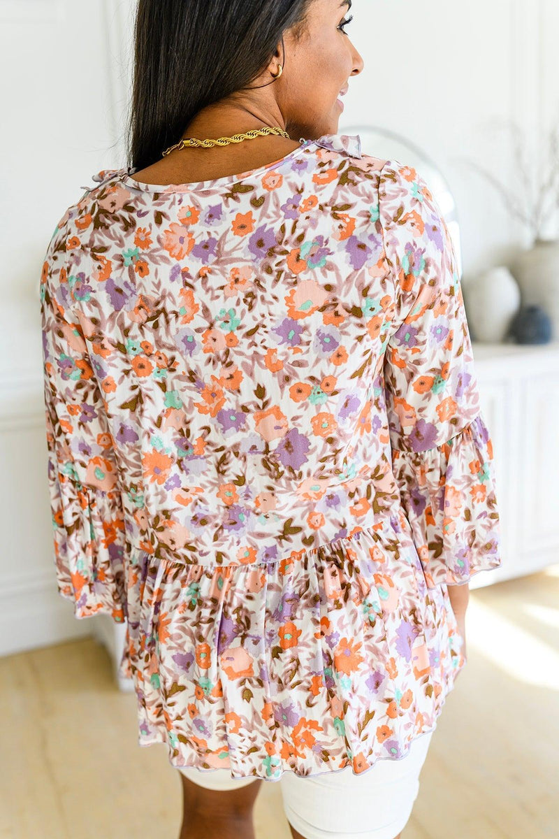 Hazel Blues® | Let's Go Boho Floral Babydoll Top - Hazel Blues®