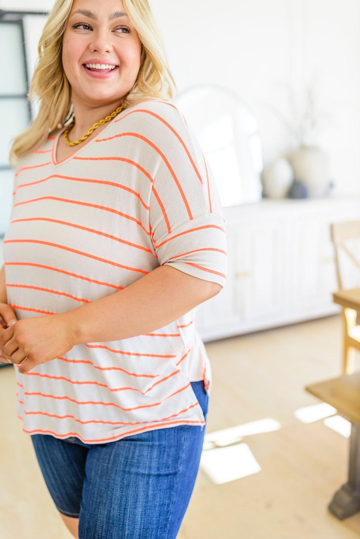 Hazel Blues® | Little Pick Me Up Striped Top - Hazel Blues®