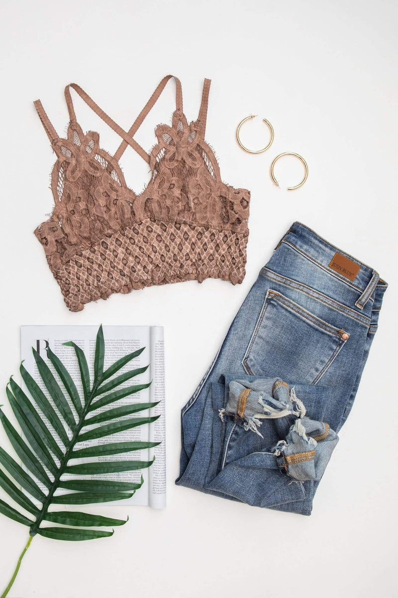 Hazel Blues® | Live In Lace Bralette in Mauve - Hazel Blues®