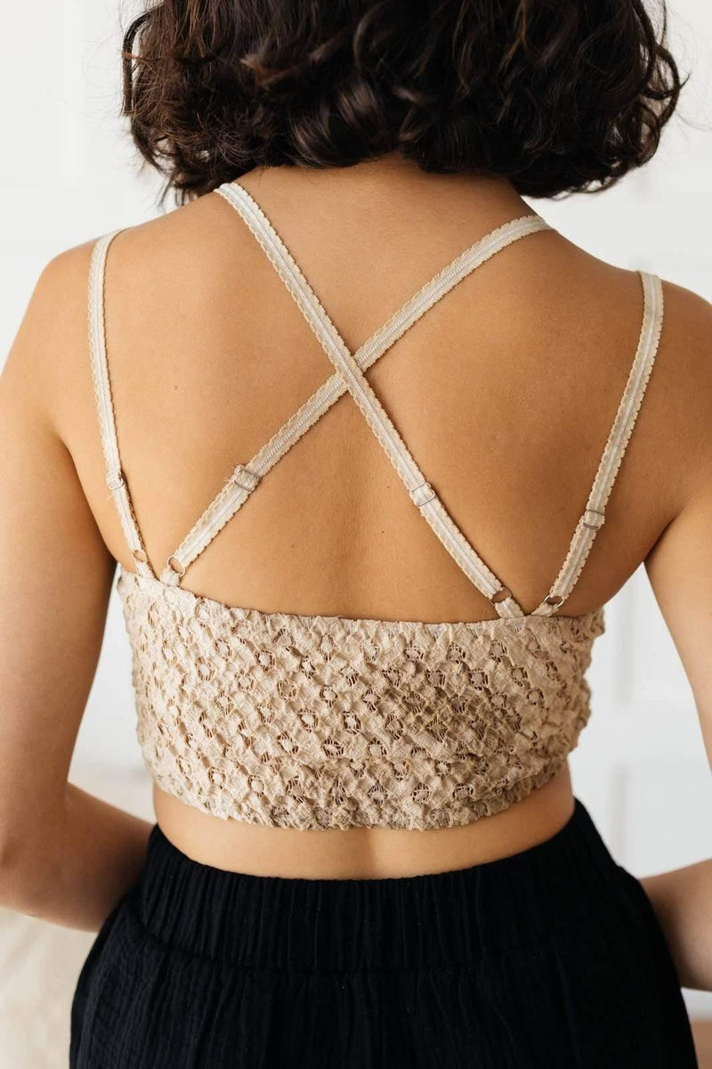 Hazel Blues® | Live In Lace Bralette in Taupe - Hazel Blues®