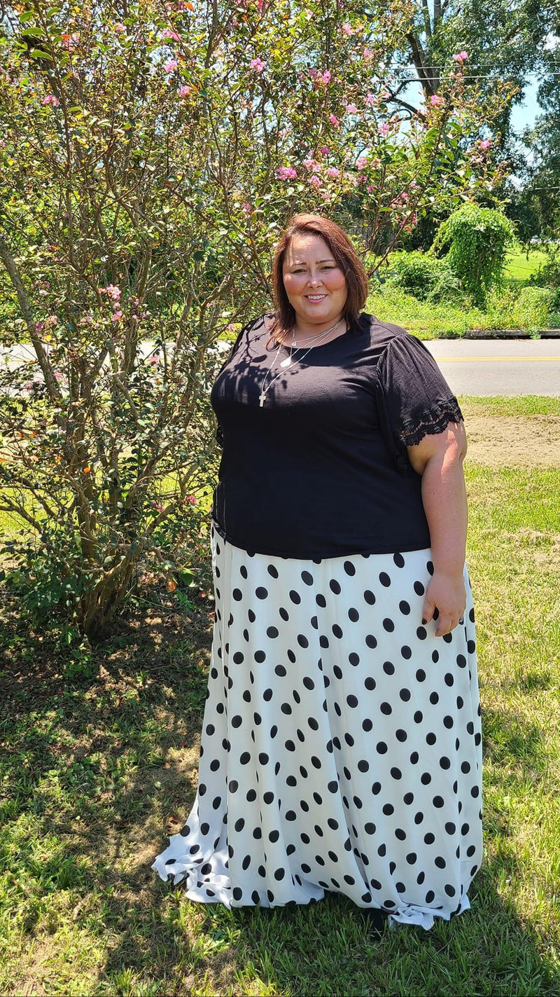 Hazel Blues® | Long Chiffon Polka Dot Maxi - Hazel Blues®
