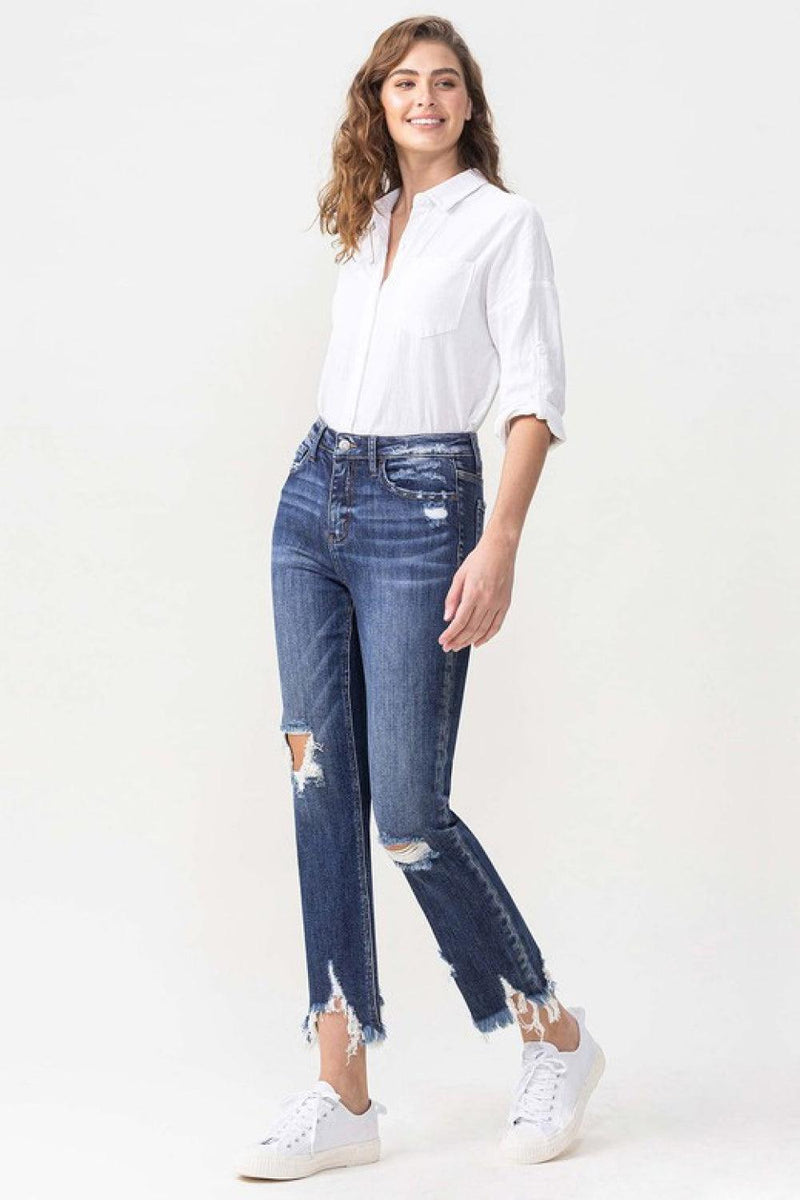 Hazel Blues® | Lovervet Jackie High Rise Crop Straight Leg Jeans - Hazel Blues®