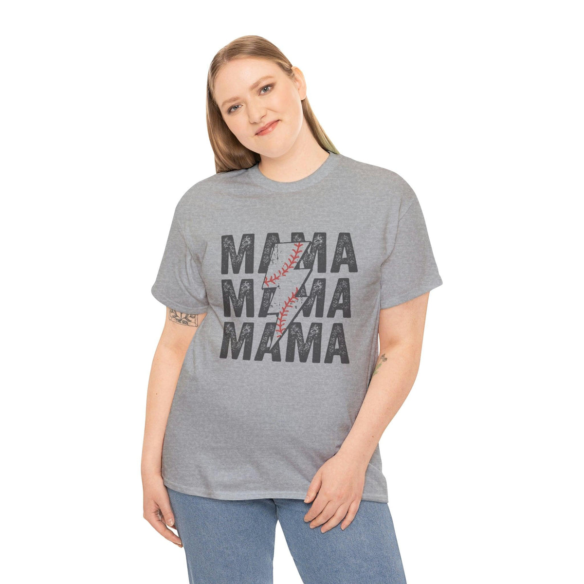 Hazel Blues® | MAMA Baseball Bolt Graphic Tee - Hazel Blues®