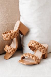 Hazel Blues® | Maya Braided Heels in Tan - Hazel Blues®