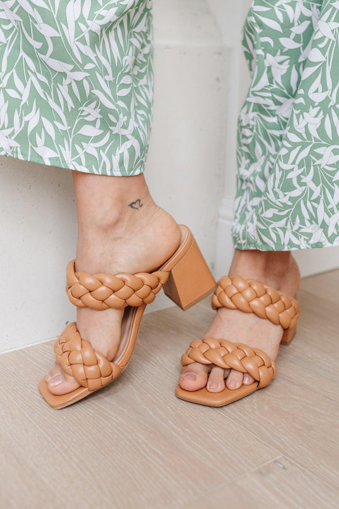 Hazel Blues® | Maya Braided Heels in Tan - Hazel Blues®