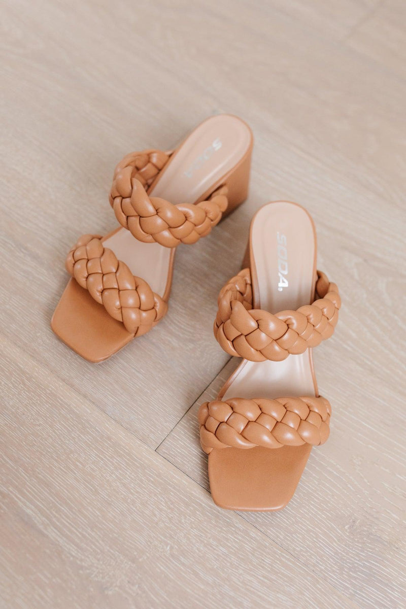 Hazel Blues® | Maya Braided Heels in Tan - Hazel Blues®