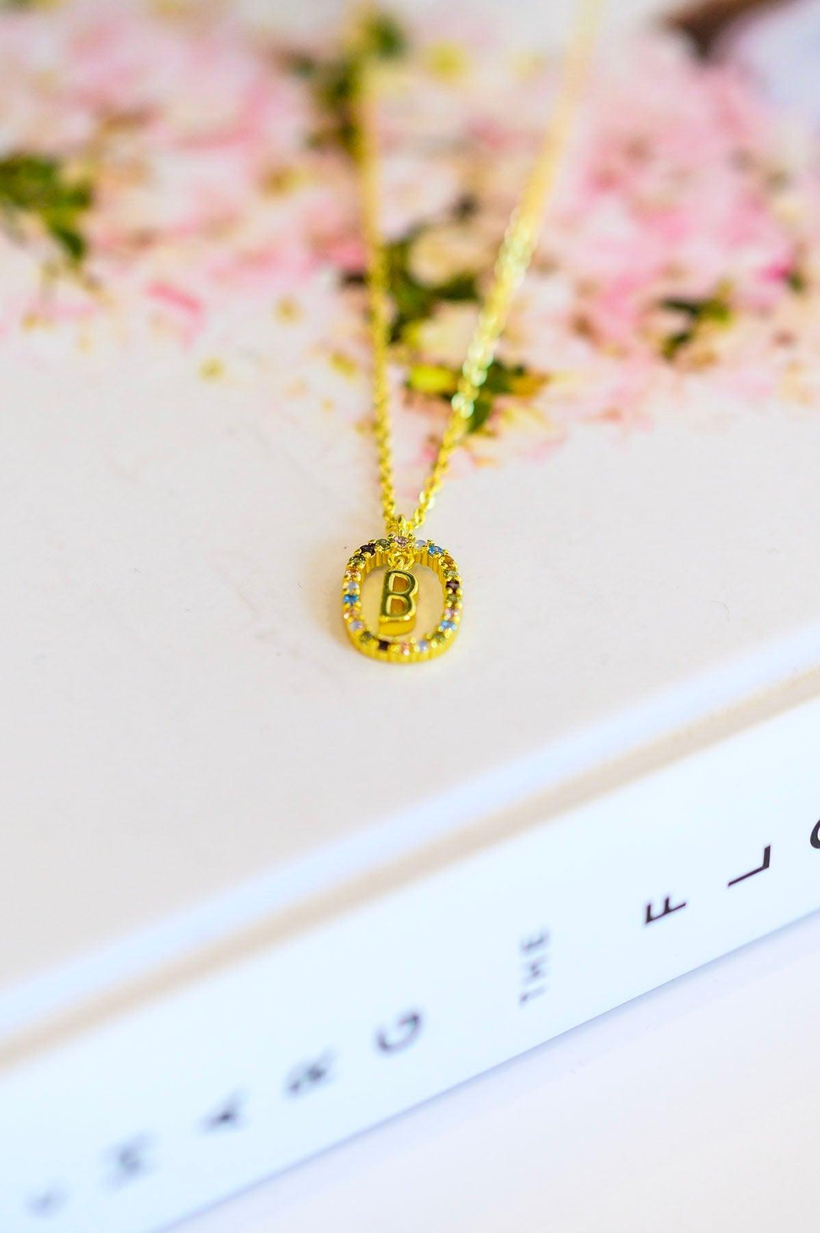 Hazel Blues® | Mi Amor Gold Dipped Initial Necklace - Hazel Blues®