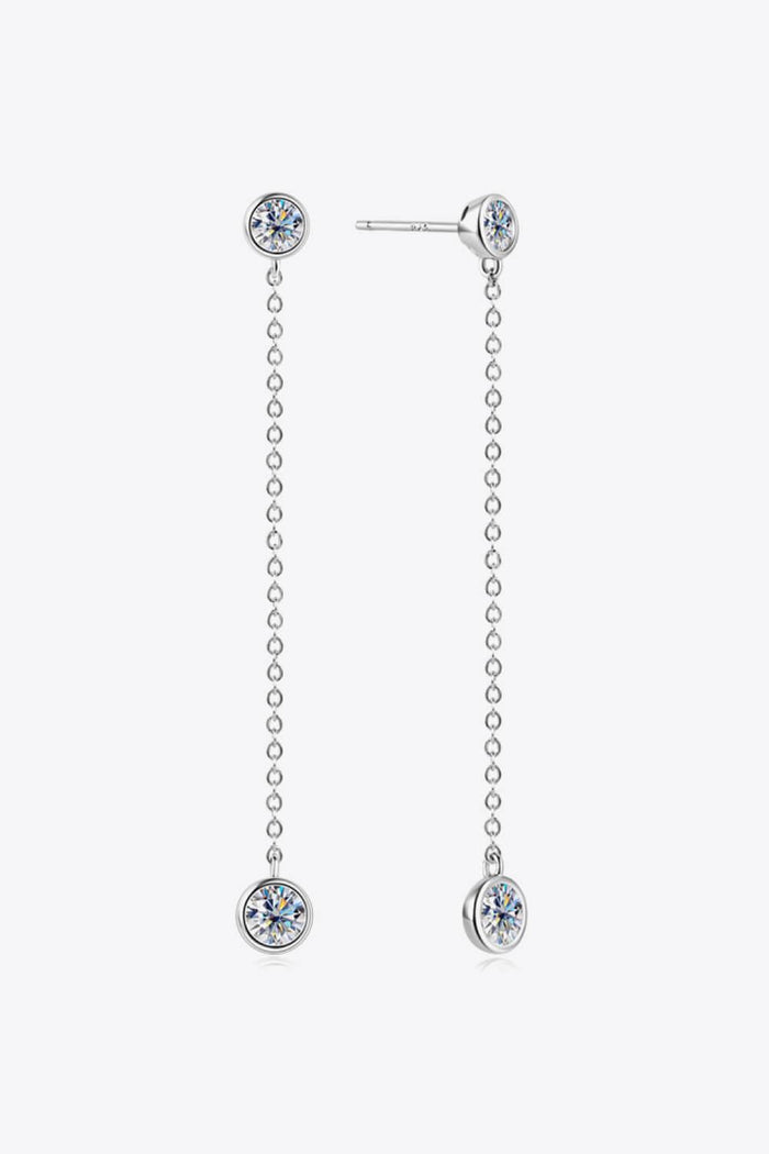 Hazel Blues® | Moissanite Chain Earrings - Hazel Blues®