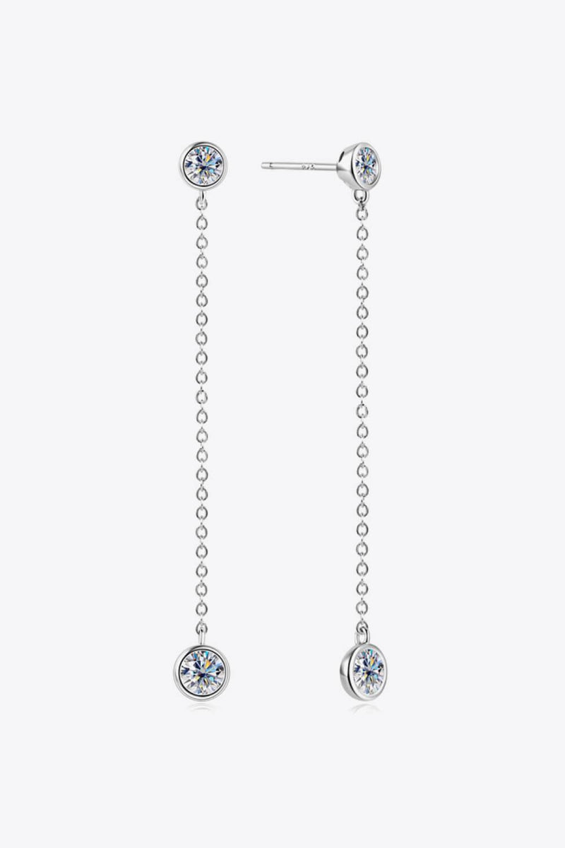 Hazel Blues® | Moissanite Chain Earrings - Hazel Blues®