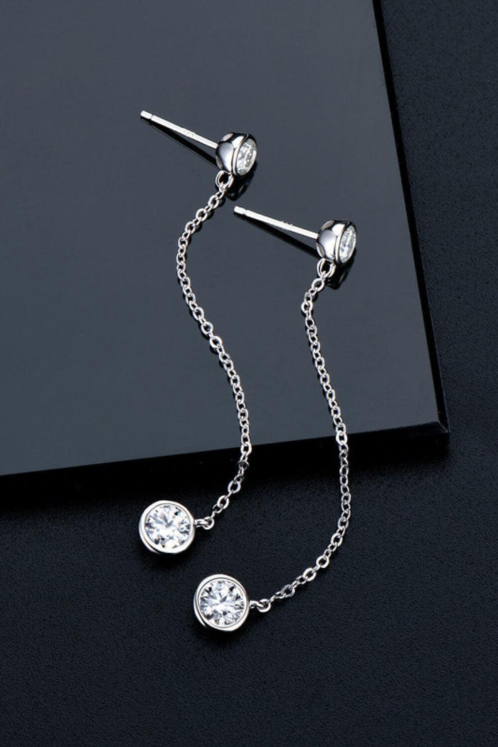 Hazel Blues® | Moissanite Chain Earrings - Hazel Blues®