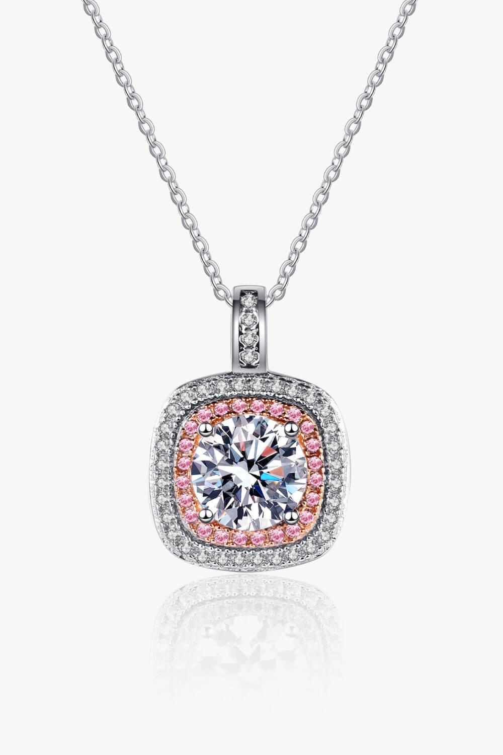 Hazel Blues® | Moissanite Geometric Pendant Necklace - Hazel Blues®