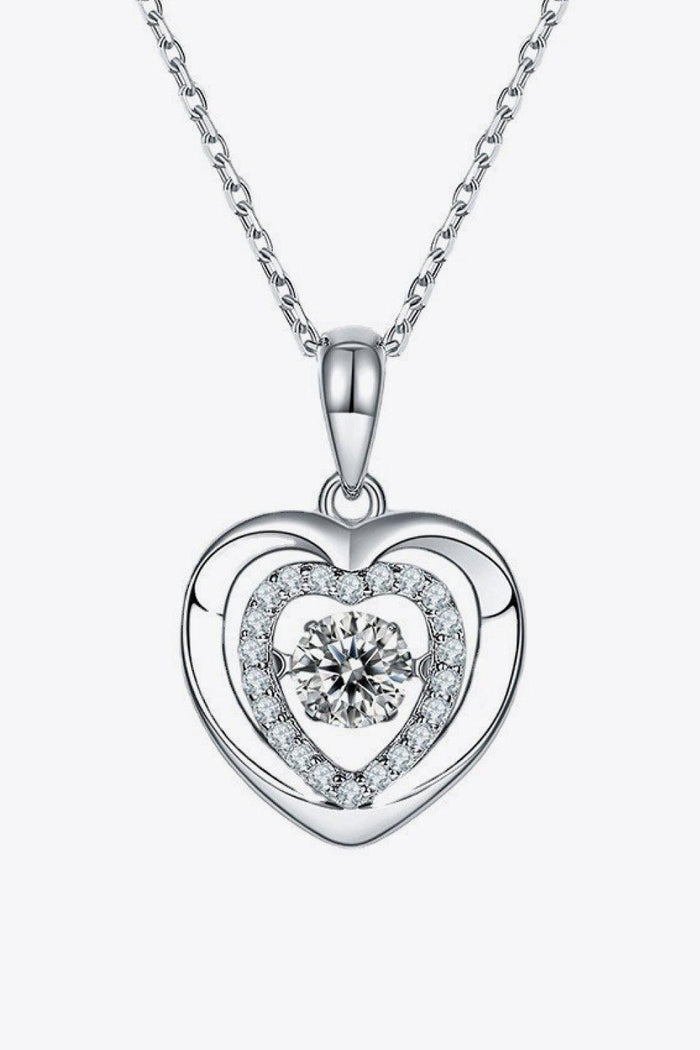 Hazel Blues® | Moissanite Heart Pendant Necklace - Hazel Blues®