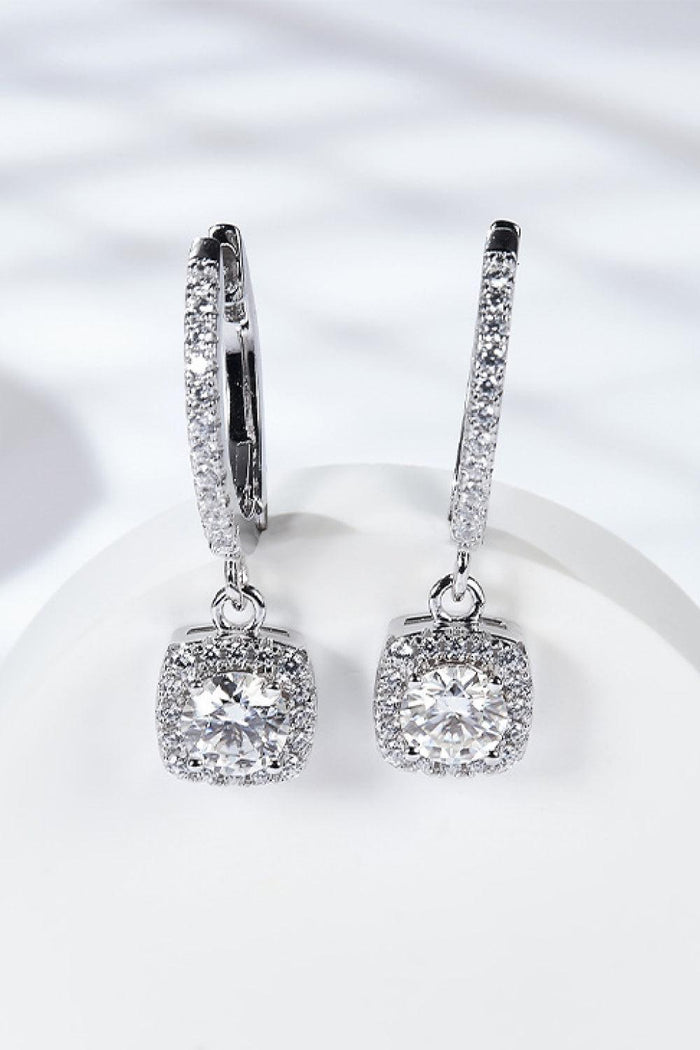 Hazel Blues® | Moissanite Huggie Drop Earrings - Hazel Blues®