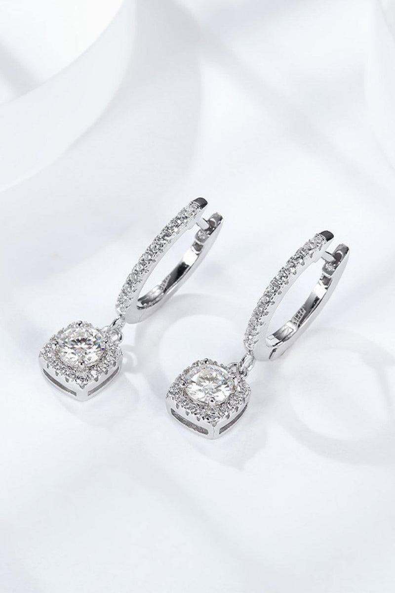 Hazel Blues® | Moissanite Huggie Drop Earrings - Hazel Blues®