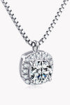 Hazel Blues® | Moissanite Pendant Platinum-Plated Necklace - Hazel Blues®