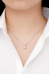 Hazel Blues® | Moissanite Pendant Platinum-Plated Necklace - Hazel Blues®
