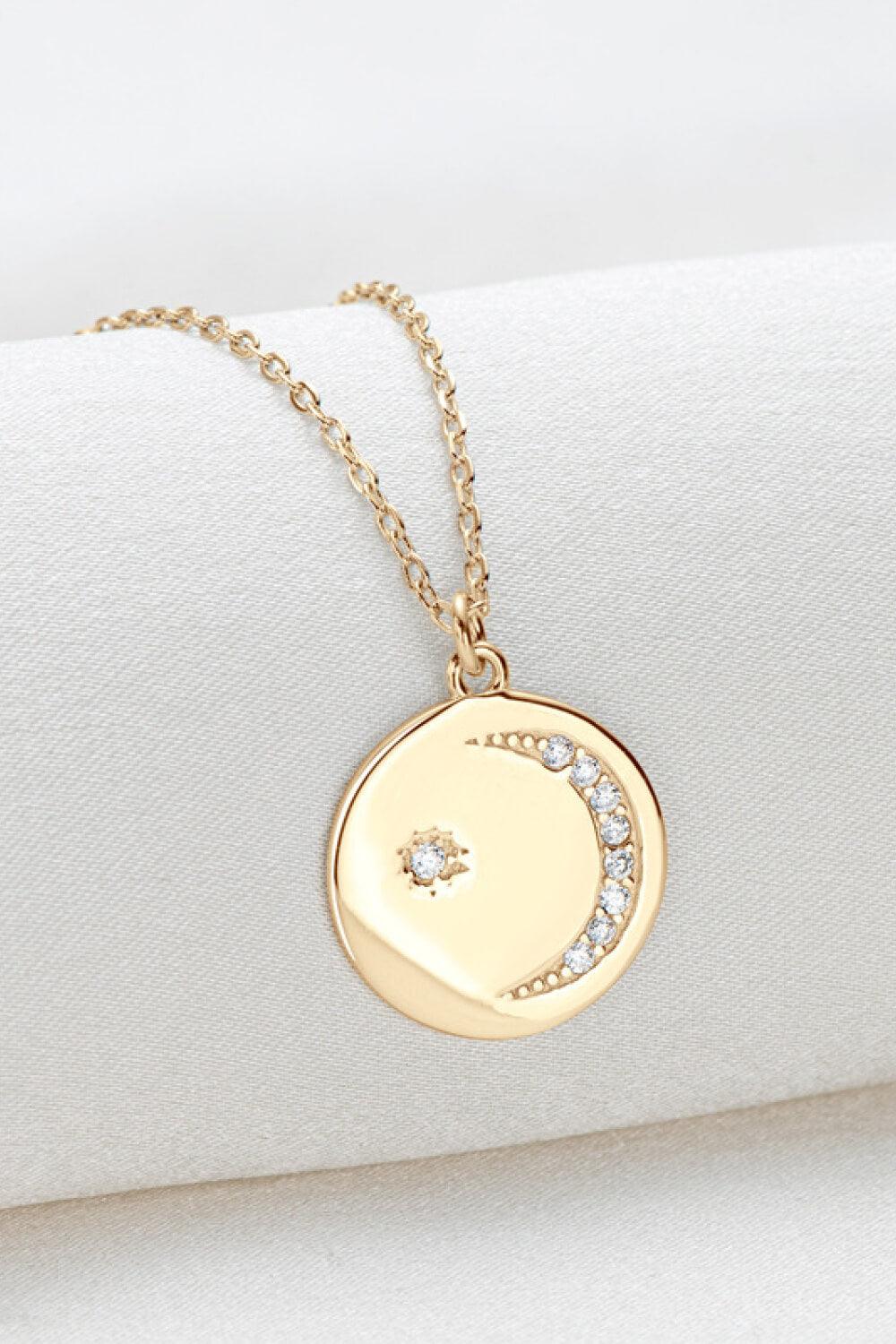 Hazel Blues® | Moissanite Round Pendant Necklace - Hazel Blues®